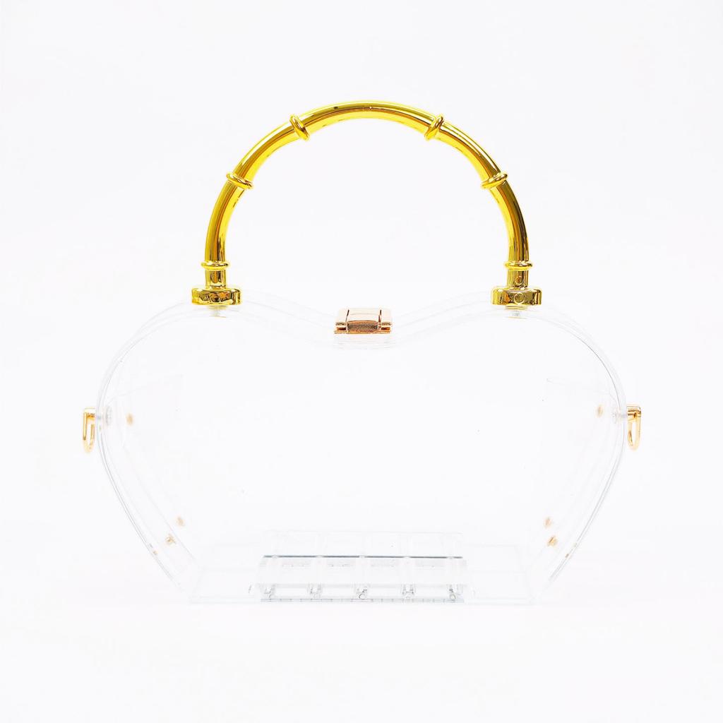 Acrylic transparent bag women's 2026 new pearl chain handbag shoulder chain box bag