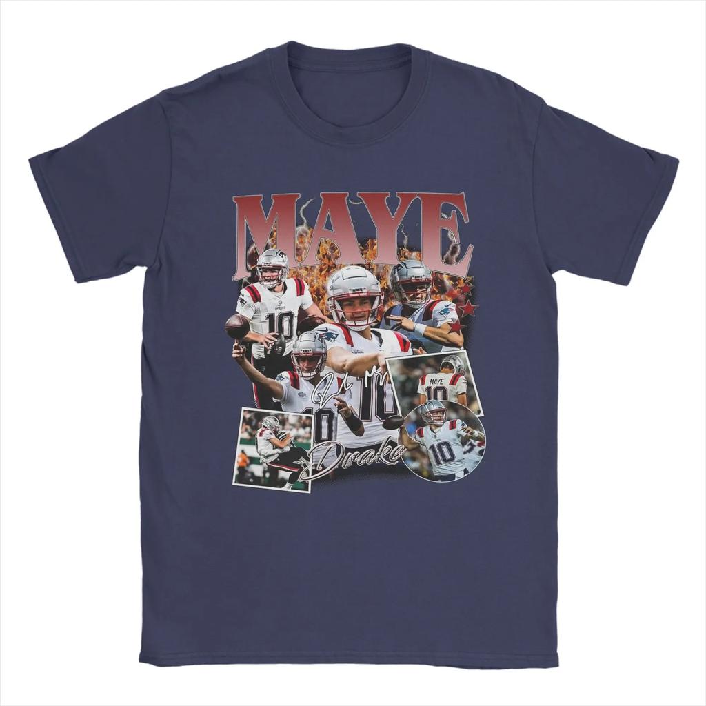 T-shirts pour hommes Vintage Drake Maye Poster Nouveauté 100% Coton T-shirts Manches Courtes Vêtements Idée Cadeau