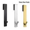 Stainless Steel Detachable Hook for Glass Door - No Drilling Required, Bathroom Single Clothes Rack