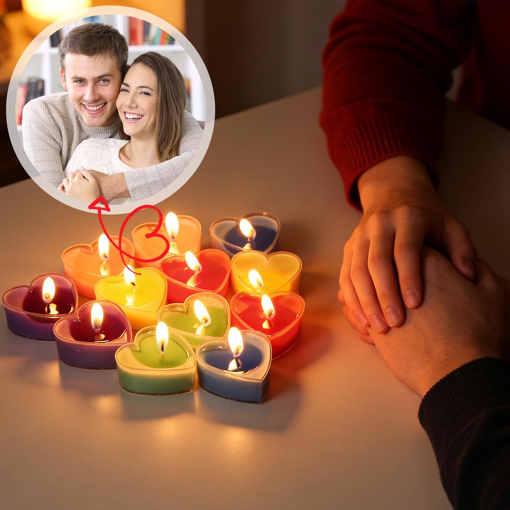 Heart Shaped Rose Scented Candle, Love Candle, Natural Soy Wax Decorative Candle, Wedding Party Birthday Christmas Valentine's Day Candle