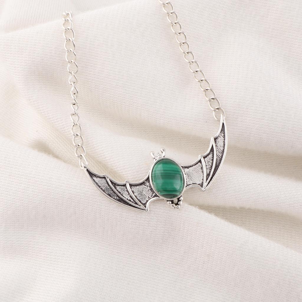 Malachite Pendant, 925 Sterling Silver Chain Pendant, Gift For Women Handmade Pendant Gemstone Jewelry, For Wedding Gift