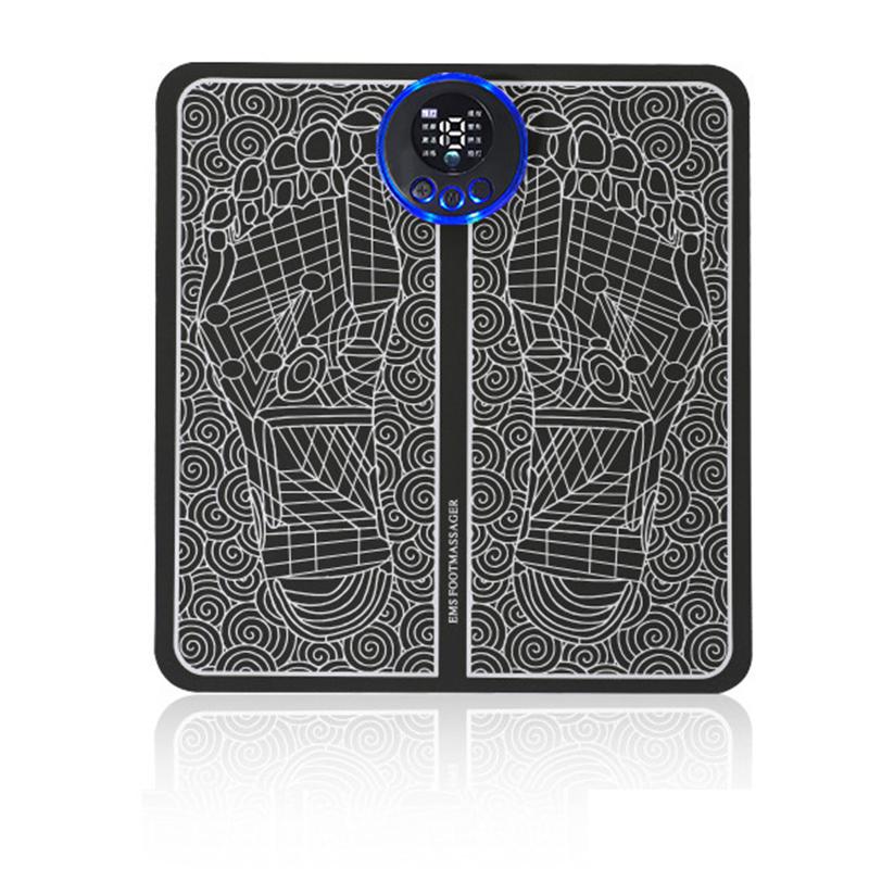 

EMS Foot Massager Pad - Electric Pulse Acupressure Mat for Home Use Intelligent Shiatsu Reflexology Machine with Remote Control