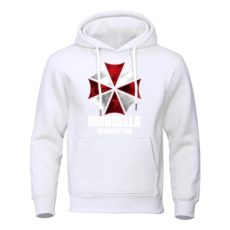 

Red and white umbrella hooded sweatshirt men s personalized loose hooded sweatshirt fashionable pullover comfortable men s shirt 3XL