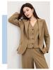 Women's Fashion Khaki V-Neck Vest Waistcoat for Spring & Autumn - Casual Professional Commute Style