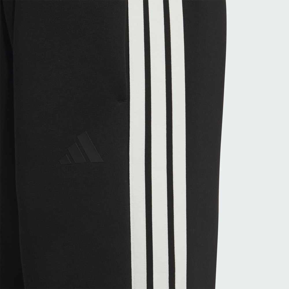 Adidas AW24 Série Sports Lifestyle Pantalon de sport tricoté confortable rayé doux pour la peau Pantalon femme Noir JZ1642