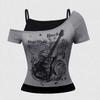 T-shirt Set Estivo Gotico con Fantasia Europea e Americana - Tendenza INS - Manica Corta da Donna