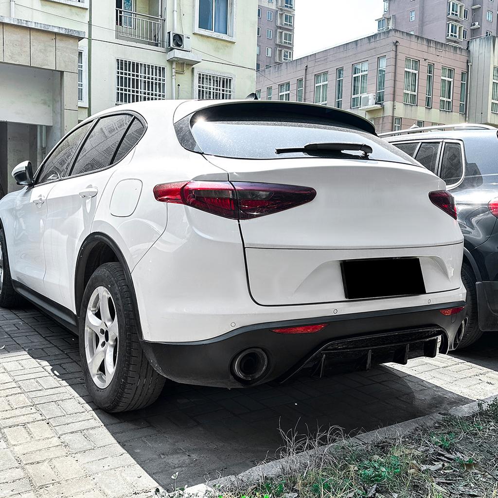 Car Rear Bumper Diffuser Lip Splitters Spoiler Rear Bumper Protector Guard For Alfa Romeo Stelvio 2017-2025