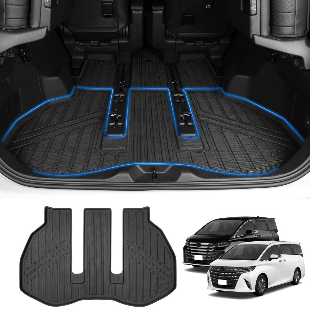 GIMUYA Toyota New Alphard 40 Series Vellfire Luggage Mat 3D 3D Structure Waterproof ALPHARD VELLFIRE 40 Series Trunk Mat Car Mat June 2023 Current