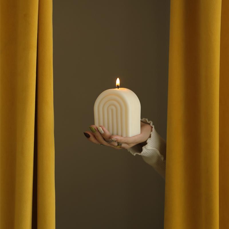 Smokeless White Retro Scented Candle for Weddings & Home Decor