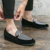 Fashion Luxury Designer Pointed Grid Pattern Mixed Oxford Leather Shoes For Men Formal Wedding Prom Dress Homecoming Evening Footwear