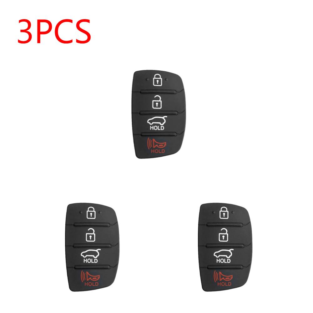 1-5 szt. Zamienna gumowa silikonowa podkładka z 4 przyciskami do samochodu Hyundai Tucson Santa fe / ix45 Sonata i40 Zdalny naprawa samochodu Obudowa kluczyka