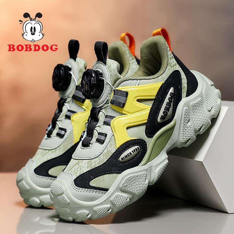 Babu Bean students waterproof leather surface 2025 autumn new children's soft-soled sports shoes medium and older children's non-slip casual shoes