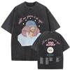 Washed Vintage Rapper Bad Bunny Un Verano Sin Ti Album Graphic Tshirt Men Women Hip Hop Fashion Pop Music T Shirts Streetwear