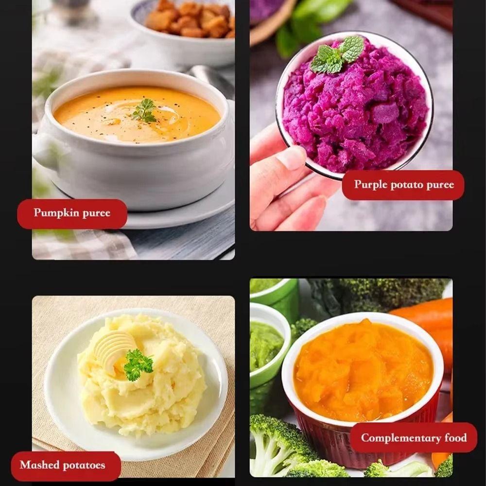 1/2 Pcs Stainless Steel Potato Masher Manual Operation Pusher Fruit Tools  Egg Salad Making