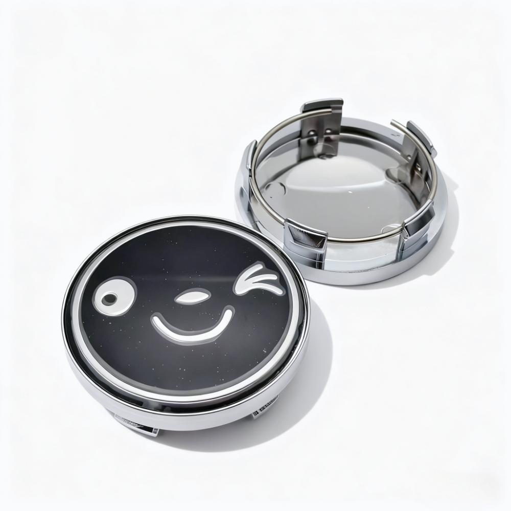 4pcs 58MM 54MM Smile Logo Emblem Badge Car Wheel Center Caps Wheel Hubcaps Rim Hub Center Dust Cover Replace Car Accessories