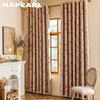 1PC NAPEARL French Vintage Orange Floral Print Blackout Curtain 100% Blackout Versatile Curtain for Bedroom Living Room Balcony Window for Home Decor