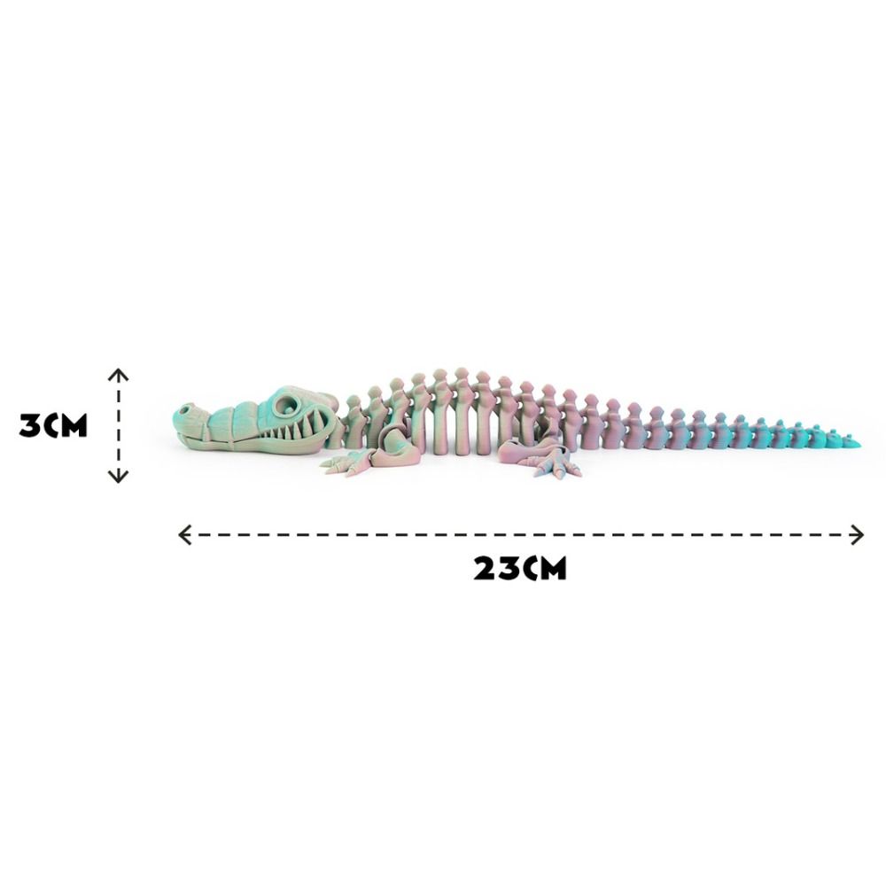 6 Colors Crocodile Desktop Ornaments Multi-jointed Articulated Fidget Toy  Children's Toy