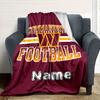Commanders Football Team Logo Customized Your Name Blanket Lightweight And Comfortable Warm Blanket Suitable For Bed Home Chair Office Sofa Camping