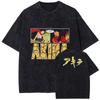 Akira Manga Graphic Tshirt For Men Women Clothing Vintage Washed Oversized T Shirt Summer Breathable Cotton Short Sleeve Tees