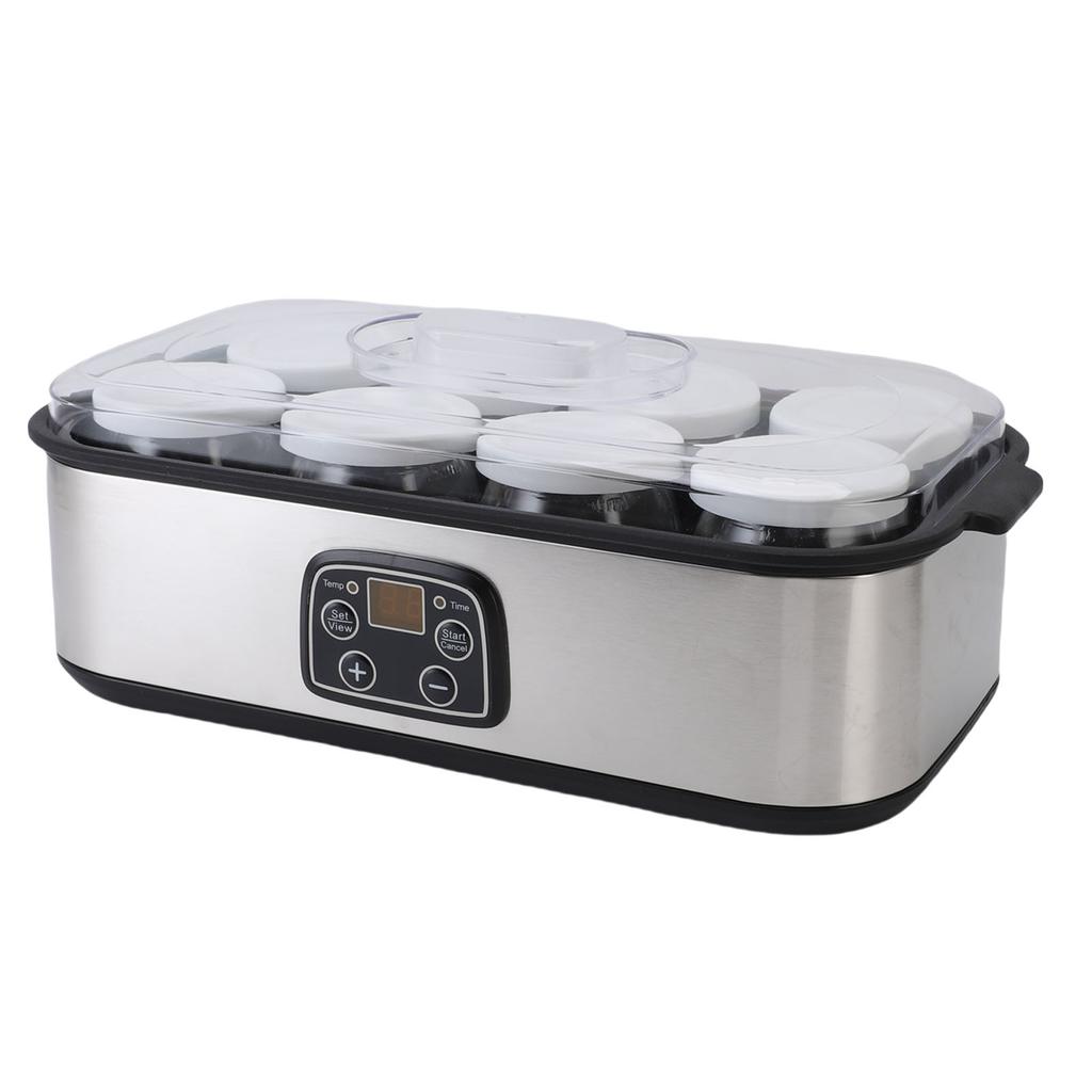 Macchina per Yogurtiera 0-48 Ore di Timer 8 Tazze Controllo Automatico della Temperatura Elettrica per Yogurt Fatto in Casa Spina EU 220V