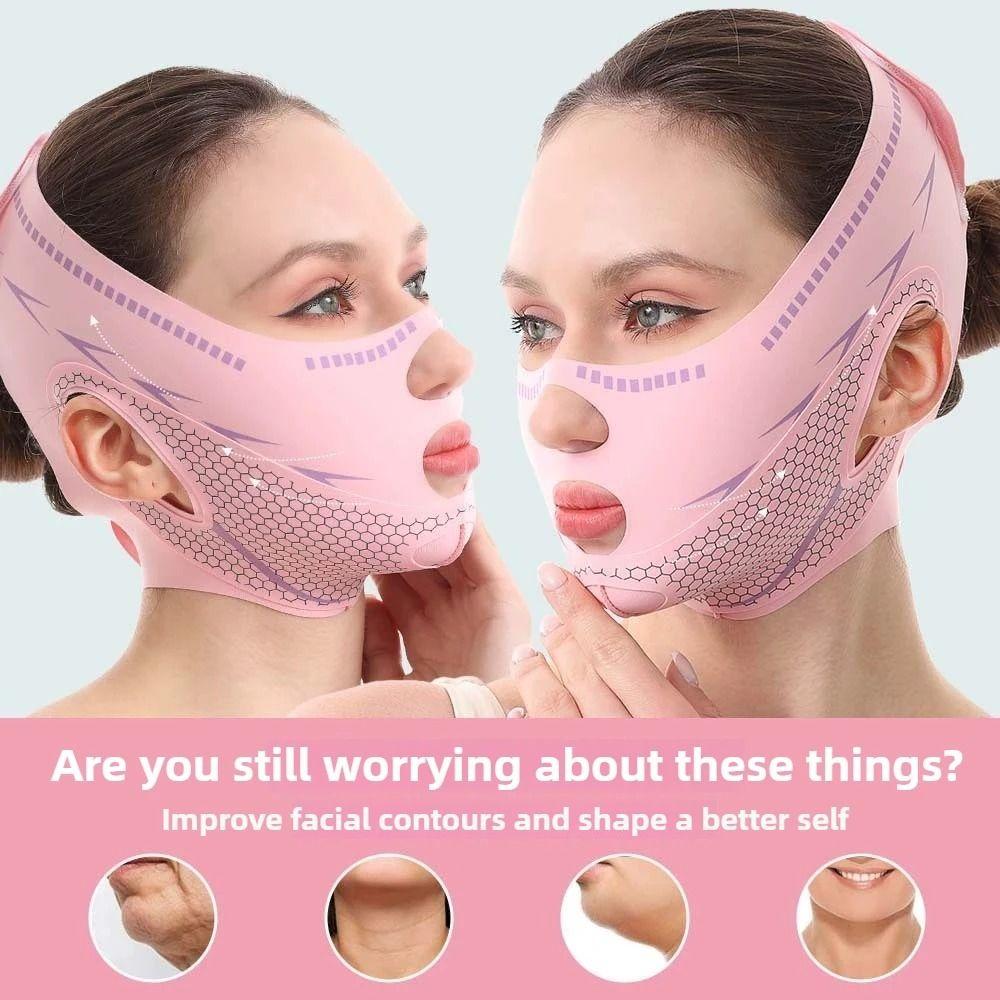 Spandex Face Lifting band Breathable Facial Slimming Wrap Cheek Lifting Mask Anti Double Chin