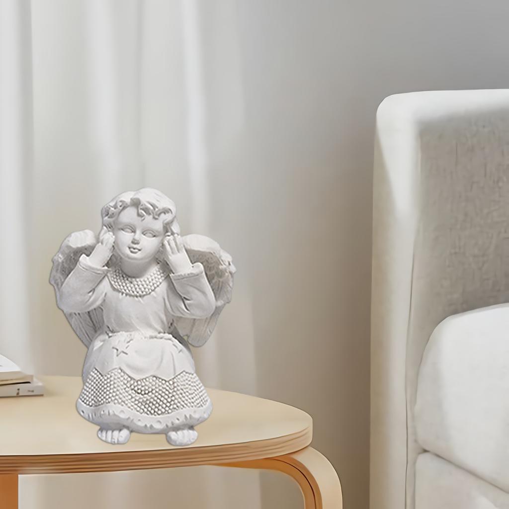 Angel Statue Ornaments Wings Cherub Figurine Fairy Sculpture Collectibles
