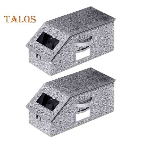 1/2Pcs Hat Storage Box Baseball Cap Organizer with Transparent Window Zipper Closure Dust-proof Stackable Hat Holder Box