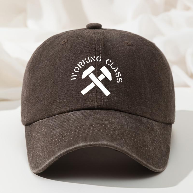 Baseball Cap Adjustable Retro Washed Casual Hat Fashion Printed Dad Truck Cap Casual Fishing Hat коричневый