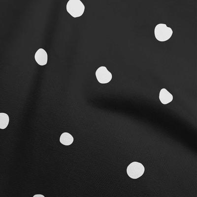 Baumwollbatist, schwarzer Stoff, Punkte, DIY-Kleidung, Quiltstoff, bedruckter Stoff, Meterware, 42 Zoll