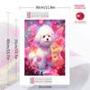 Pink Bichon Frise Pattern  3pcs 100% Round Full Drill 5D DIY Diamond Painting Embroidery Cross Stitch Rhinestone Décor