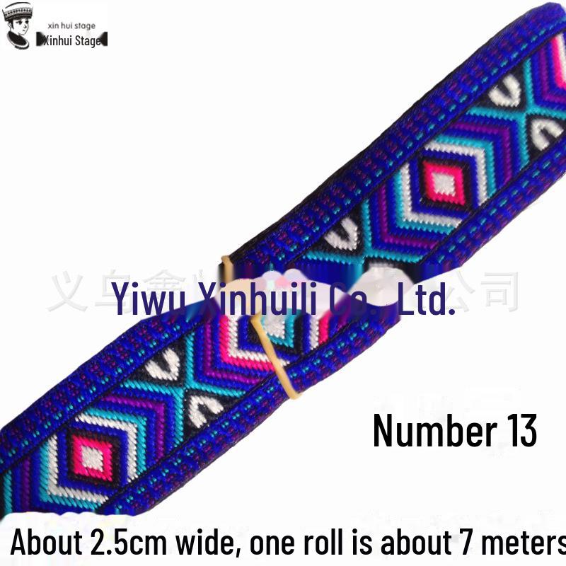 

Xinhui 2.5 см этническая вышитая кружевная лента для поделок своими руками