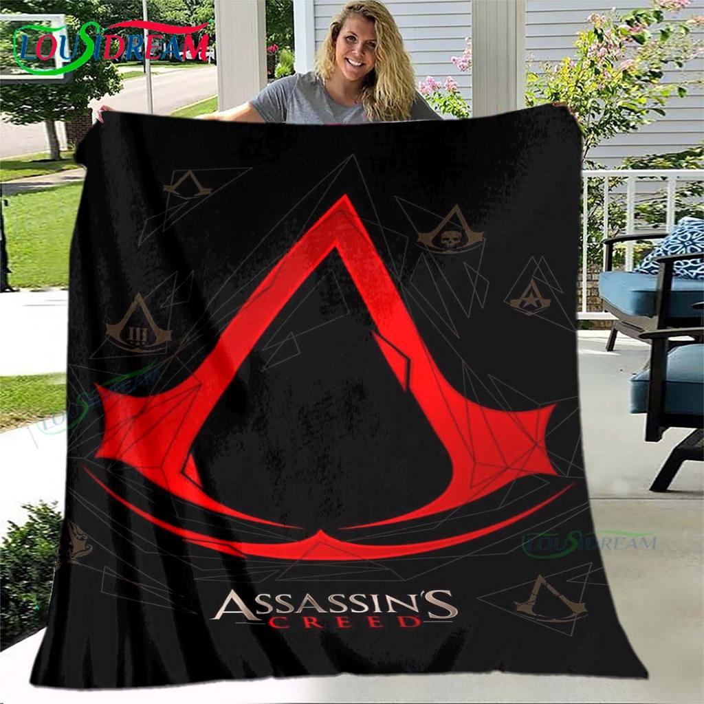 Giochi di Moda 3D Coperta A-Assassin's Creed, Coperta Plaid in Flanella per Letto Divano Picnic Ufficio Escursionismo Tempo Libero Riposo Regalo di Compleanno