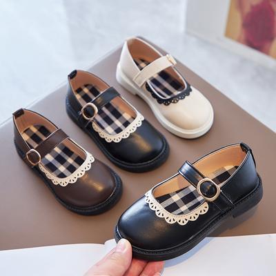 Girls Princess Leather Shoes for Kids Dance Shoes with Sweet Lace Soft Sole New Girls Mary Jane Performance Shoes Fashion
