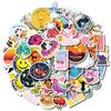 50 New Small Fresh Series Graffiti Stickers Sunset Scenery Painted Stickers