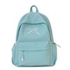 Mochila Bordada con Lazo Portátil para Niñas Color Sólido Nylon Mochila Escolar para Estudiantes Gran Capacidad Ligera Mochila de Viaje