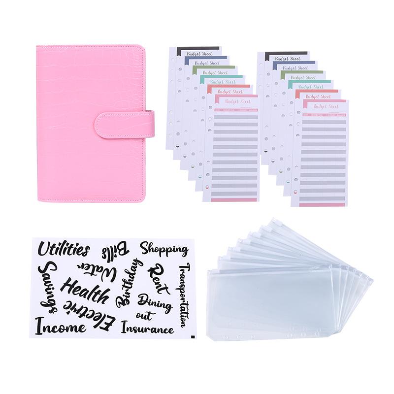 A5/A6 Crocodile Budget Planner Cash Envelope Binder With Budget Envelopes A6 Binder Pockets Cash Envelope Wallet For Budgeting