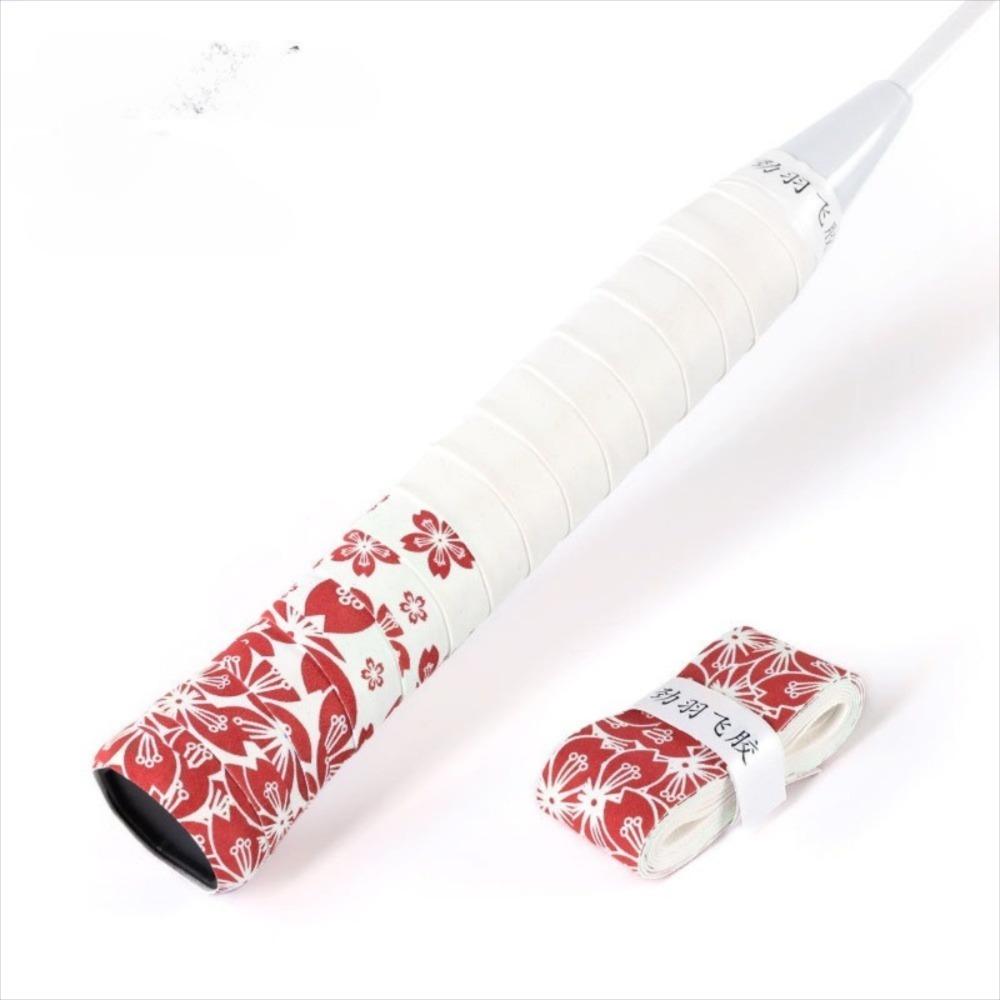 Sakura Print Badminton Racket Grips Wrap Sweat-Absorbent Quickly Self-adhesive Grip
