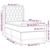 VidaXL Bed Slat Base with Mattress and LED, Upholstered Bed, Single Bed, Adult Bed for Interior Bedroom, 3139069