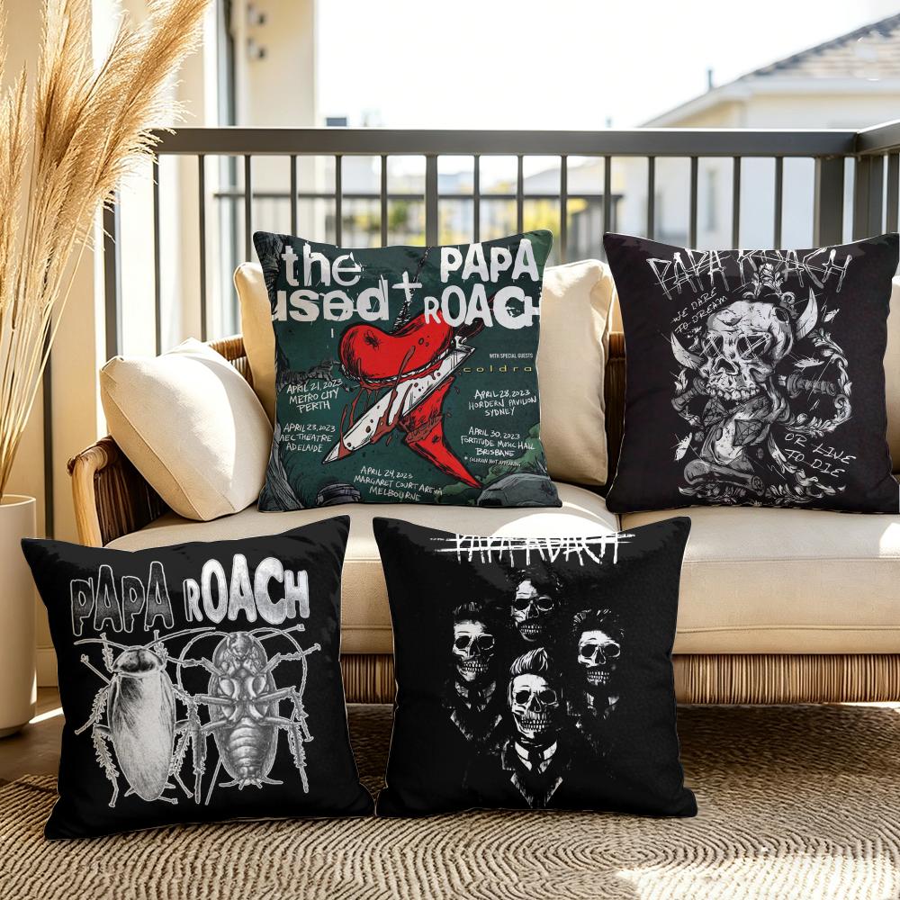 Band PPapa RRoach Cushion Cover Soft Plush Throw Pillow Cover DoubleSided Decorative Cushion Case Sofa Bedroom Home Decor