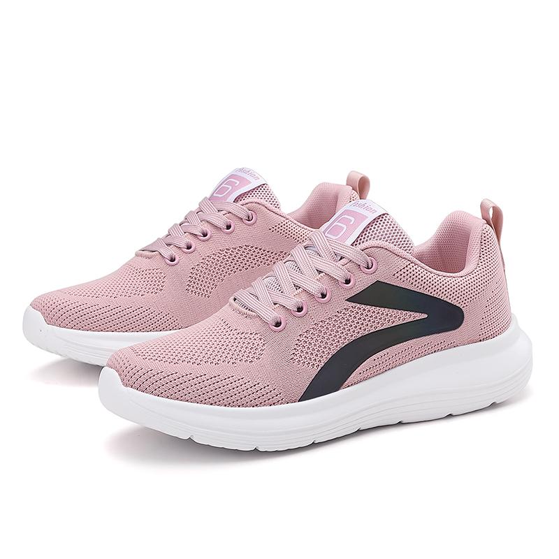 

Женская обувь TUINANLE, легкие кроссовки на платформе с сеткой, повседневная спортивная обувь для пар 42 розовый
