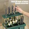Storage Rack Kitchen Utensils Organizer Multiple Compartments Removable Chopsticks Spoons Kitchen Counter Shelf