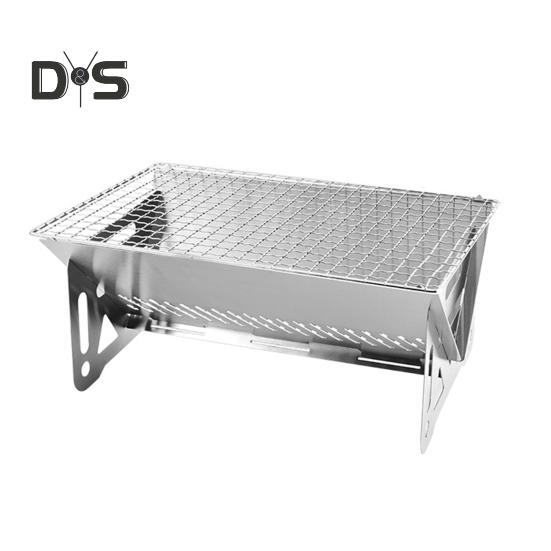 Portable Charcoal Grill Stainless Steel BBQ Stove for Outdoor Camping Picnic Hiking Folding Air Ventilation Design Grill Lightweight Barbecue Grill