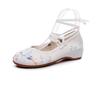 Lingyunhe Ethnic Embroidered Cowhide Soft Sole Dance Shoes for Women