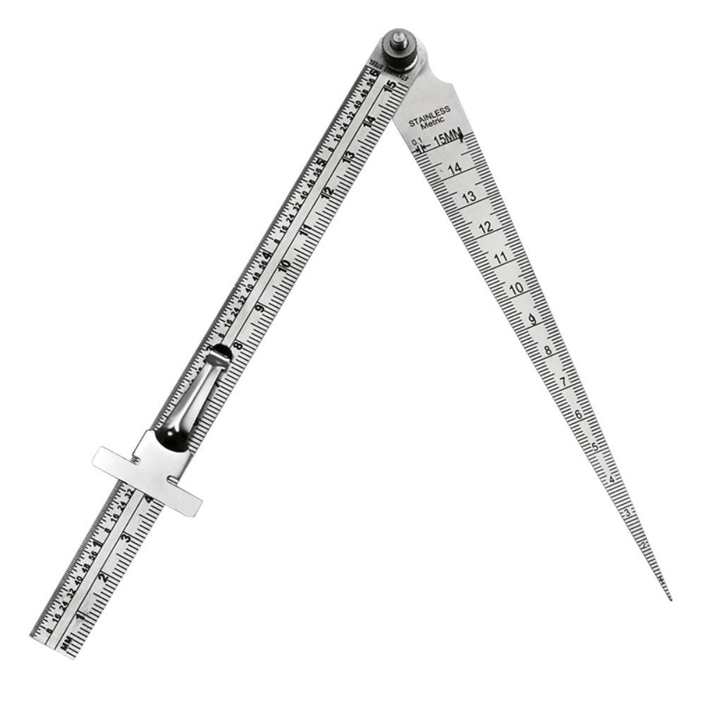 Feeler Gauge Stainless Steel Gap Gauge Depth Ruler Taper Welding Gauge Tapered Ruler Measuring Tool