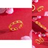 Fashionable Interlocking Open Ring Made From Gold Plated Brass Featuring A Chic Design For Women