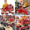 Fire Vehicle Toy Set With Flashing Lights And Music For Kids Playroom