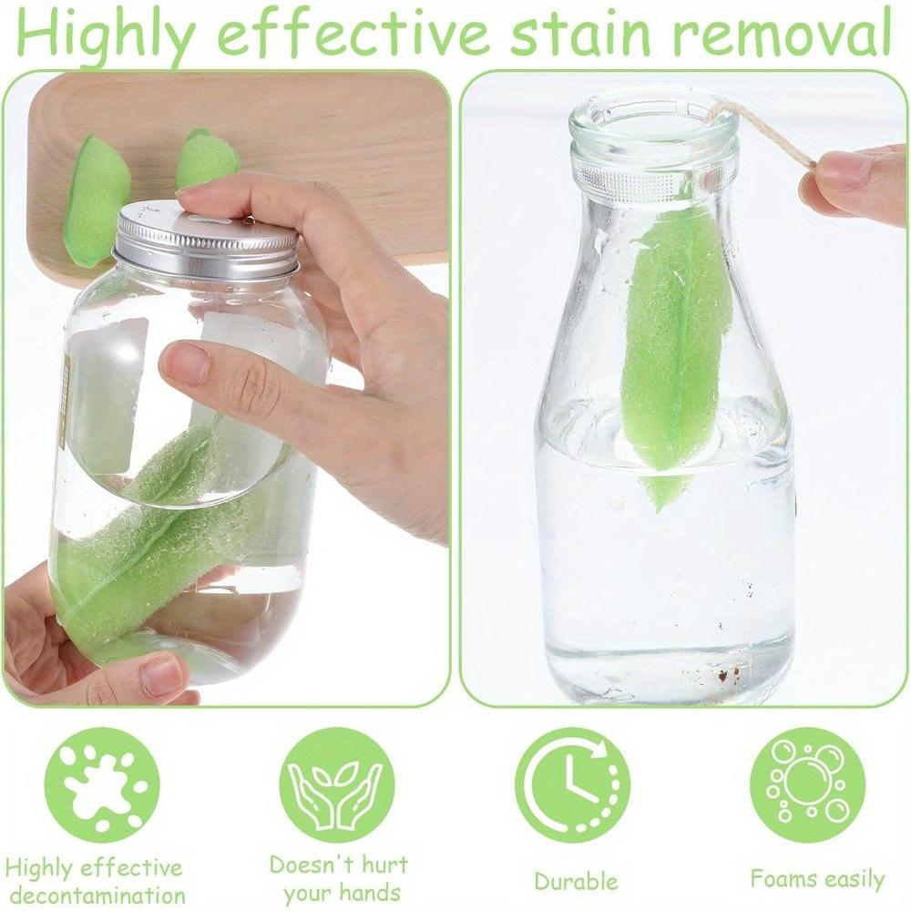 3/9pcs Pea Cup Cleaning Sponge Set Kitchen Bottle Clean Brush Reuseable Coffee Wine Drink Glass Scrubber Internal Clean Gadgets