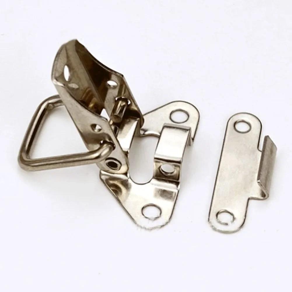 4pcs Tool Box Buckle Hook Lock Stainless Steel Spring Loaded Draw Toggle Latch Clamp Clip Hasp Latch Catch Clasp Hardware