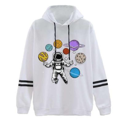 Moda Hoodies Engraçado Sistema Solar Planetas Anões Espaço Astronauta Moletom Harajuku Moletons Femininos Roupas de Manga Longa