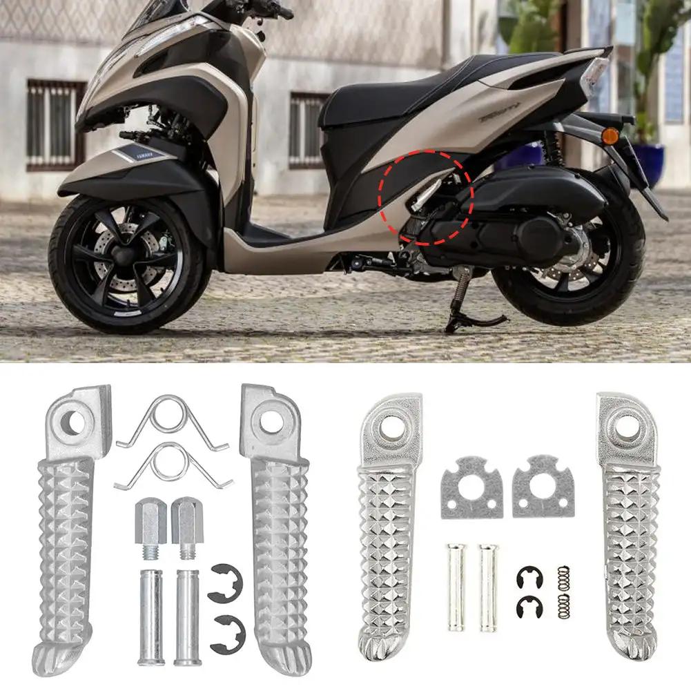 1Pair Motorcycle Footrests Foot Pegs Rear Front Aluminum Silver For Yamaha YZF R1 2002-2020 R6 2003-2020 YZF R6S R1M Accessories